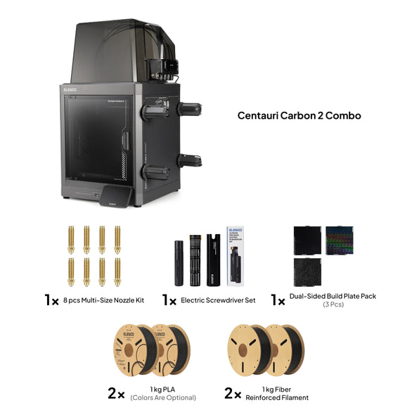 Elegoo Centauri Carbon 2 Combo – Family-Friendly Multicolor 3D Printer ...