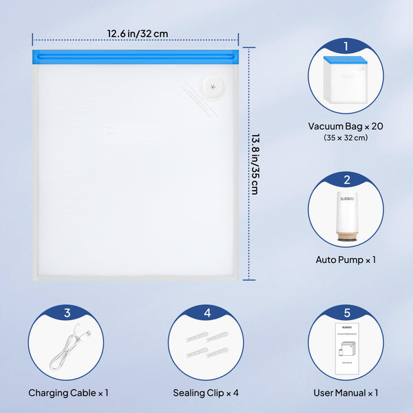 Kit de sacs de stockage sous vide pour filaments（20 Pcs）