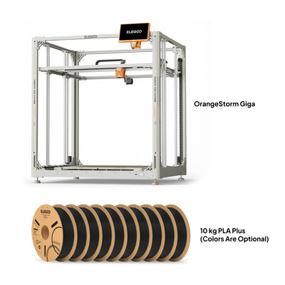 OrangeStorm Giga + 10 kg PLA Plus (Black)
