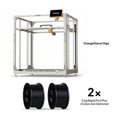 OrangeStorm Giga + 2 × 5 kg Rapid PLA Plus