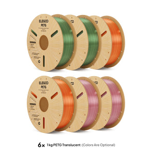 PETG Translucent Filament 3 Colors 6 kg