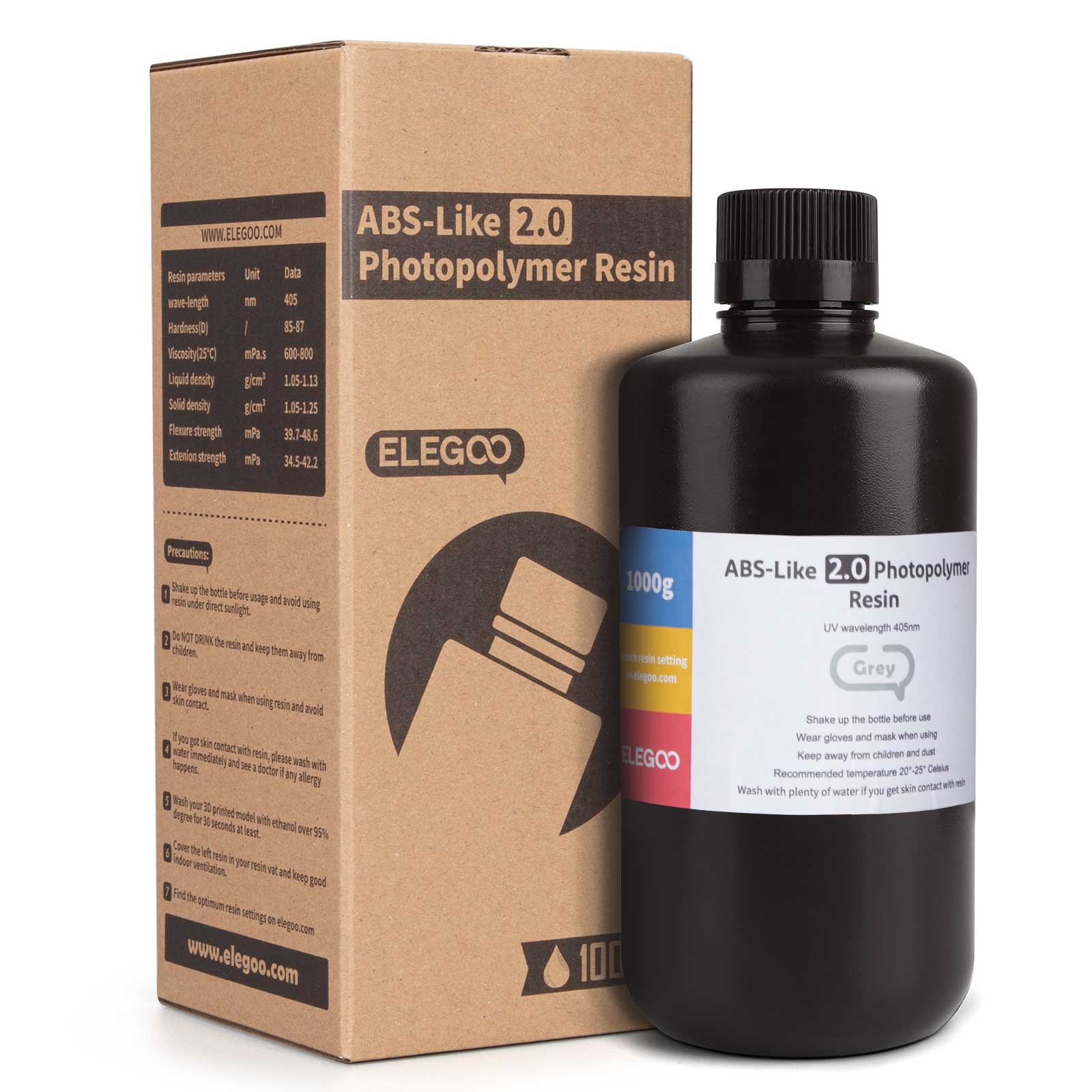 ELEGOO ABS-like Photopolymer Resin V2.0 Grey – ELEGOO CA